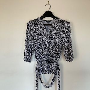 Ralph Lauren Shianeta Faux Wrap Floral Top